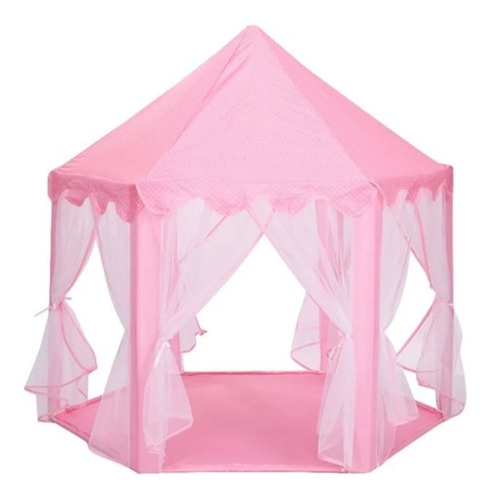 Casita Castillo Princesa Carpa Rosa Y Azul Para Niños Color Castillo Rosa
