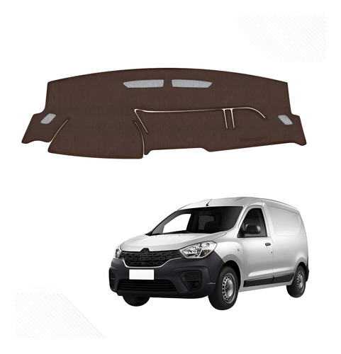 Cubretablero Autorog Para Renault Kangoo Año 2019 Bordado Café-café R24-g/rn11b