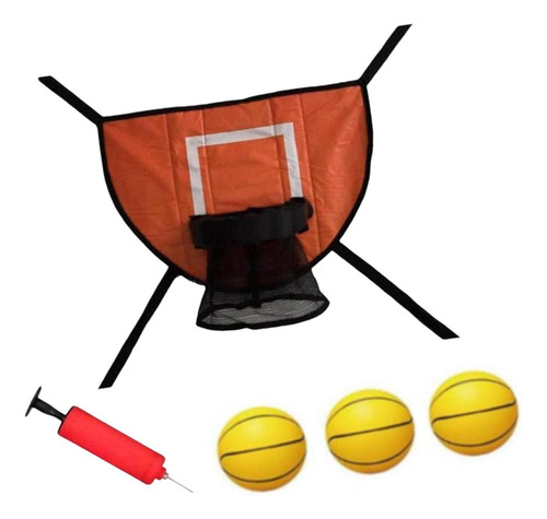 Juego De Aro De Baloncesto Con Baloncesto Amarillo