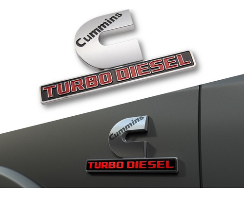 Emblema Lateral R4m Cummins Turbo Diesel Cromado