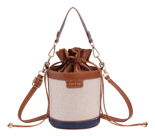 Glamour Bolso Bucket Liviano Al Hombro Confeccionado En Lona