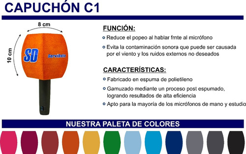 Esponja Paraviento Para Microfono Con Logo Con Envio