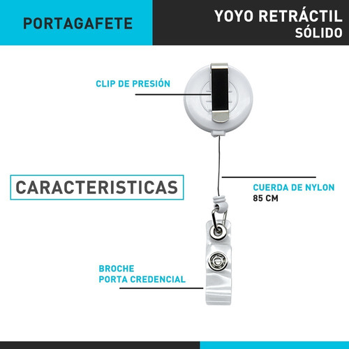 Yoyo Porta Gafete Retráctil Porta Credencial 155 Piezas