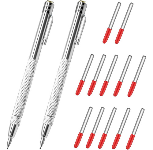 2pcs Scriber De Punta De Carburo De Tungsteno Con 12 Punta D