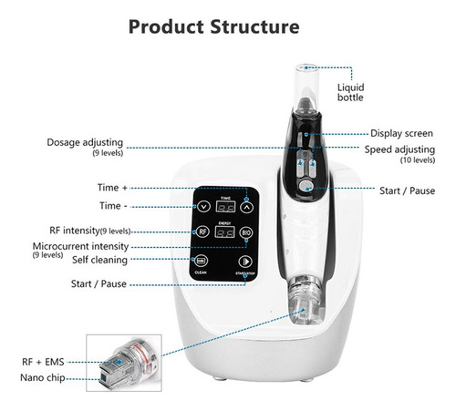Pistola De Mesoterapia Facial Con Inyección De Agua Sku Nano