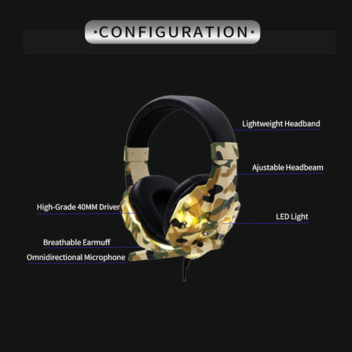 Sy830mv Gaming Headset 3.5mm Com Fio Sobre Fones De Ouvido