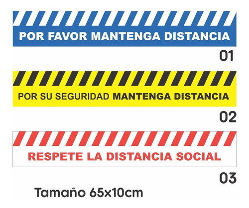 Vinilos Calcos Para Piso Distanciamiento Social X 3 + Regalo