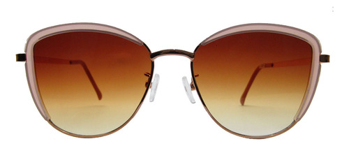 Oculos Solar Feminino Marrom Proteção Uv400 Desenho Oval/Retangular