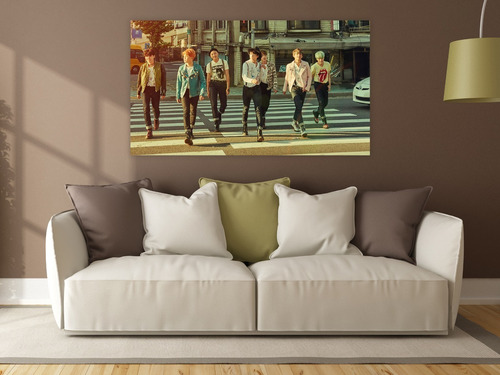 Imagen 2 de 5 de Poster Bts En Lona O Vinilo Impreso 100 X 56 Cm