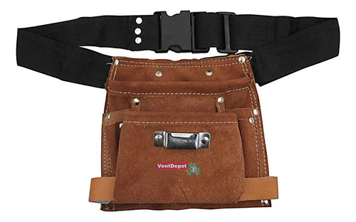 Estuche Porta Herramientas, Mxtob-001, 4 Bolsillos, 100% Pie Color Café