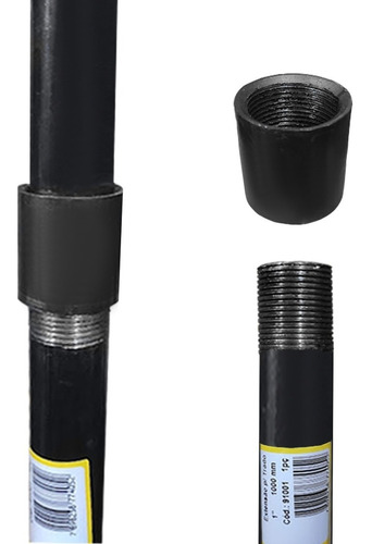 Trado Manual 25cm 4 Facas Cabo Fixo 1m + 4 Extensores De 1m