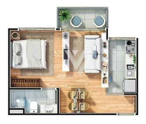 Imagem 2 de 11 de Apartamento Com 1 Dormitório À Venda, 37 M² Por R$ 345.000 - Jardim Portal Da Colina - Sorocaba/sp - Ap2321