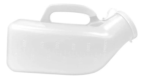 Frasco De Higiene Pessoal Masculino 1200ml Branco Com Tampa