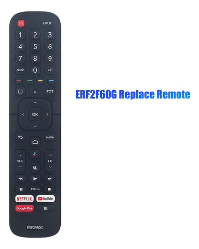Erf2f60g: Control Remoto De Reemplazo Para Hisense (sin Voz