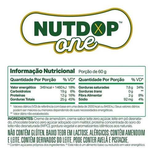 Nutdop X - Creme Proteico De Amendoim - Leite Em Pó - 500g