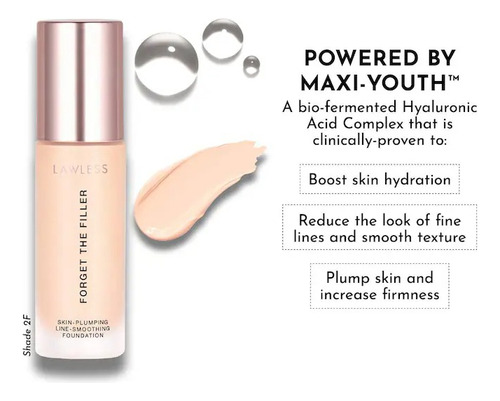 Base Lawless Forget The Filler: Maquillaje Plump 30 Ml 4l - Light With Neutral Undertones