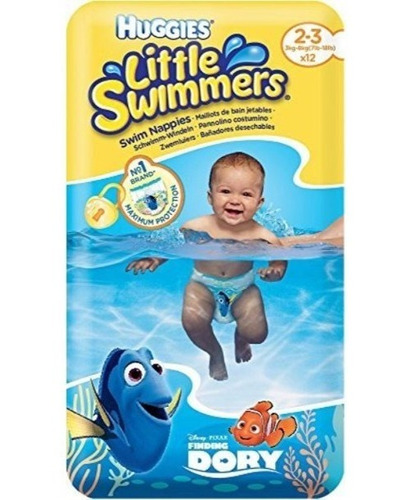 Imagen 6 de 9 de Pañales Para Piscina Playa Huggies Little Swimmer