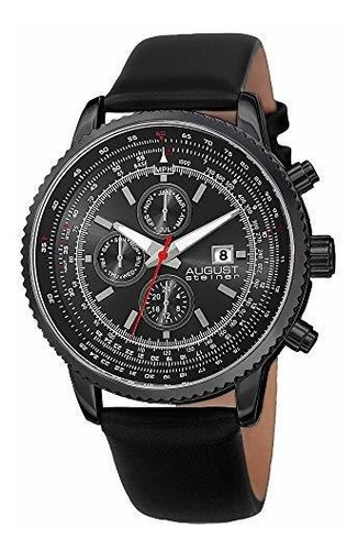 Hombre `s As8189bk Negro Multifunción Reloj