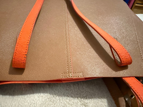 Cartera Tote Jackie Smith Con Detalles Marrón Lisa Marrón (Usado)