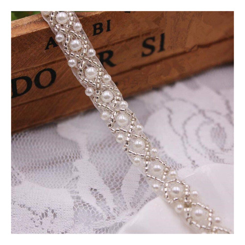 Fqtanju Aplique Diamante Imitacion Cristal Blanco 1 Yarda In