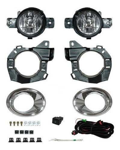 Faros Auxiliar Pathfinder 2013 A 2016 Kit Con Bisel Y Base