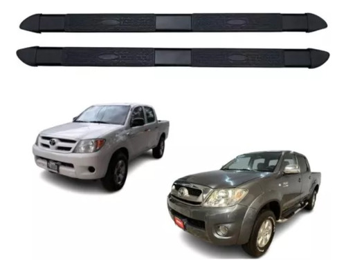 Estribos Toyota Hilux Doble Cabina 2006 A 2010 Negro 5.5  