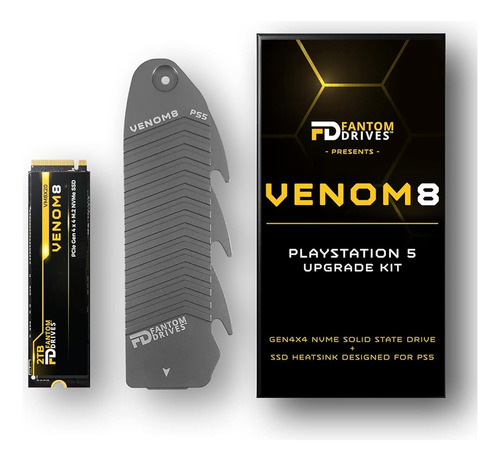 Fantom Drives - Venom8 2tb Nvme Gen 4 M.2 Ssd Interno - Ps5