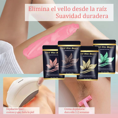 Kit Calentador De Cera Depilatoria Con Accesorios De Lujo