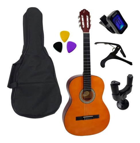 Kit Violao Giannini Acustico Nylon Estudo N14 Natural + Nf