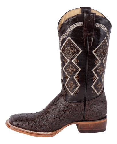 Botas Vaqueras De Piel Genuina Color Café Para Hombre 0380
