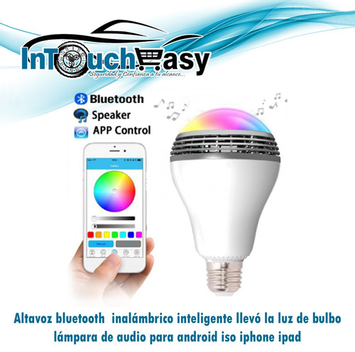 Foco Parlante Bluetooth Inteligente Con Luces