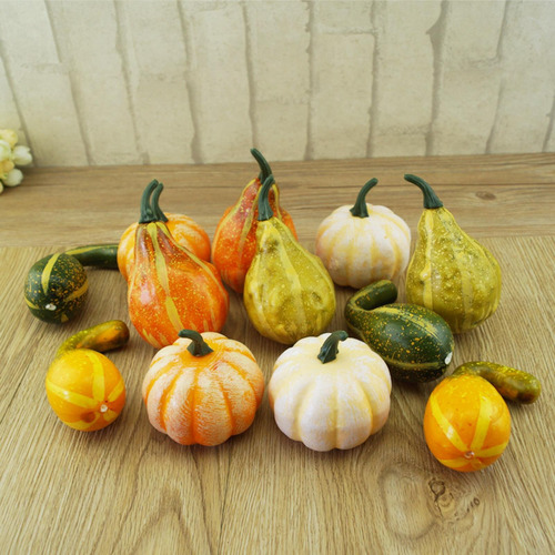 Calabazas De Espuma Decoración De 12 Piezas Multicolor