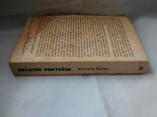 Imagen 3 de 6 de Relatos Porteños Bernardo Kordon Edit De Belgrano 1º Edicion