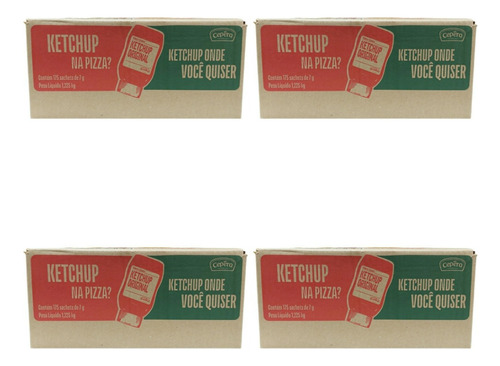 Ketchup Cepêra Sachê Kit Com 700 Sachês De 7g