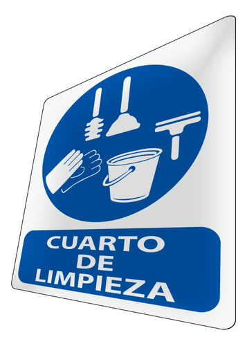 Letrero Cuarto De Limpieza Cartel Señalización Señalética