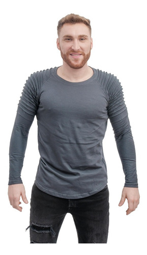 Imagen 5 de 8 de Remera Hombre Pack 2 Manga Larga Ultima Modelo Importad A15