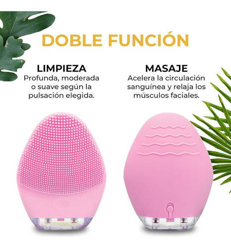 Kit Cepillo Limpiador Facial Silicon Con Serum Día Y Noche