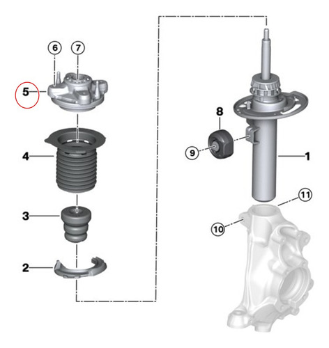Par Par Coxim Amort. Diant. 17-19 Bmw 318 G20 / G21