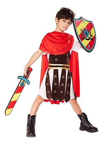 Reneecho Disfraz De Gladiador Para Niños, Grande