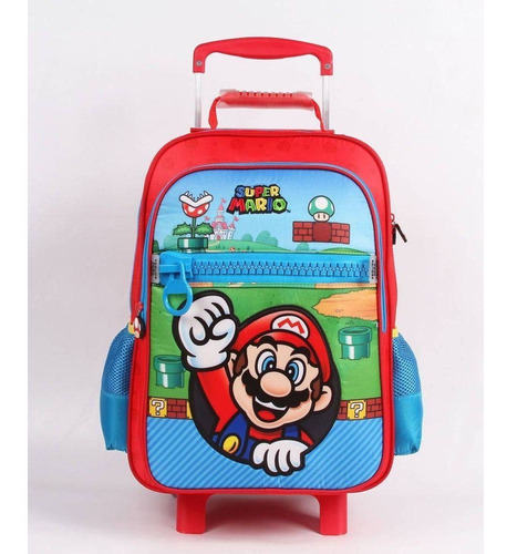 Mochila De Rodinha Infantil Super Mario Grande 11544 Dmw