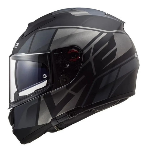 Capacete Ls2 Ff397 Vector Krypton Preto Cinza Titanium