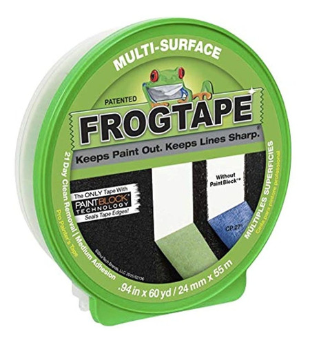 Frogtape 1358465 Cinta De Pintura Multisurface Verde 141 Pul