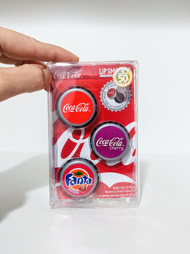 Lip Smacker Kit 3 Lip Balm Coca Cola, Cherry, Fanta Strawber