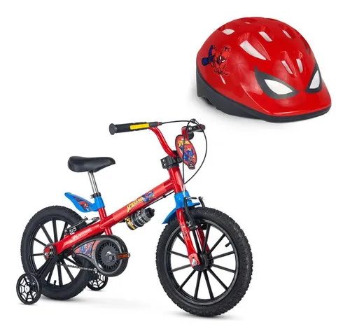 Bicicleta Infantil Aro 16 Spider man Nathor Parcelamento sem juros