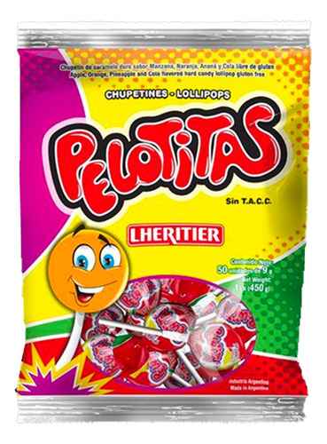 Chupetin Lheritier Pelotitas Sin Tacc Lollipop- Mejor Precio