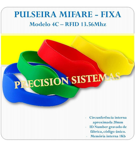 10x Pulseira De Rfid Smart Card Mifare, 13,56mhz - Novidade