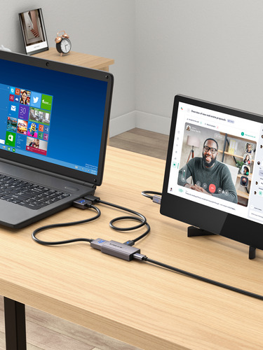 Lemorele Adaptador Convertidor Usb 3.0 Hdmi A Tipo-c 4k 3en1