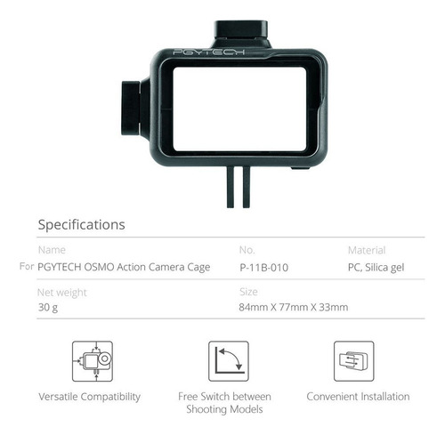 A Capa Protetora Para Dji Osmo Action Camera Cage Action