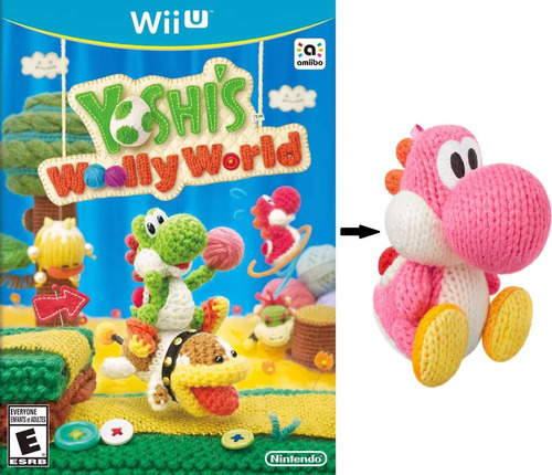 Juego Yoshi's Woolly World Wii U Con Amiibo Yoshi Pink Nuevo