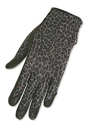 Hj Guante De Mujeres Longitud Del Leopardo De Brown Solaire 